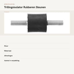 Dailygoods- Trillingsisolator 4 Stuks - Rubberen Steunen - Anti-vibratie Dempers - Schokdempers - Geluidsisolatie - Efficiënt Trillingsdemping — thumbnail 3