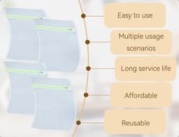 Dailygoods- Waszakken Herbruikbaar - Set van 4 - Polyester Mesh - Antikreuk - Lichtgewicht - Ideaal voor Reis en Activiteiten - Wasnet — thumbnail 5