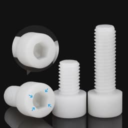 Dailygoods- Nylon Schroeven M12x30mm - Inbus Schroevenset - Kunststof - Slijtvast - Corrosiebestendig - 8 Stuks - Inbusschroeven — thumbnail 3