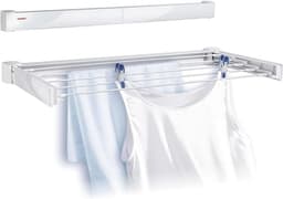 QUOVO® Wanddroogrek - Wasrek - Droogrek - 7.2m - Wit - 104cm x 54cm x 9cm — thumbnail 1