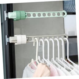 Intrekbare Waslijn - Kledingdroger Hanger - Kleding Drogen - 8 Gaten Ontwerp - 33.8X5X0.3CM - Grijs — thumbnail 3