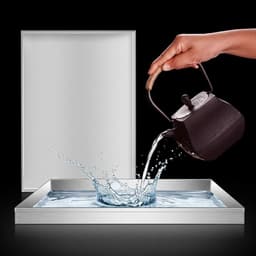 Roestvrijstalen Opvangbak - Lekbak Wasmachine - Vocht Beschermen - Naadloos & Lekvrij - 40 x 35 x 5 cm - Zilver — thumbnail 2