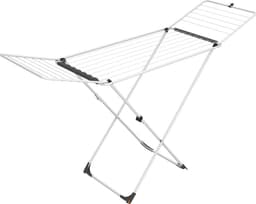 Universeel Stalen Wasrek 18m Drooglijnlengte - Wit - Met Wielen - 129x55 cm — thumbnail 1