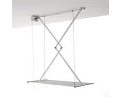 Wanddroogrek Mini Ruimtebesparend - inklapbaar - bevestiging plafond - Grijs 150 Wanddroogrek