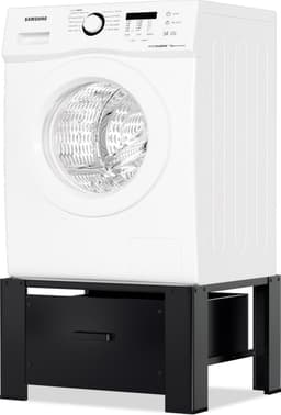 Wasmachine verhoger met lade Wasmachine opbouwmeubel Wasmachine kast Wasmachine sokkel Zwart — thumbnail 1