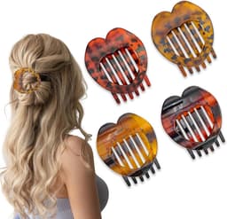 4x Grote Eendenbek Haarspelden Vrouwen – Sterke Grip Platte Grote Haarclip voor Dik en Dun Haar — thumbnail 1