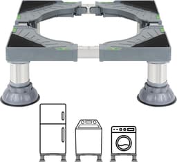 Wasmachine Verhoger - Wasmachine Opbouwmeubel - Wasmachine Sokkel - Anti Slip & Verstelbaar - Ook voor Droger, Koelkast en Vriezer - 300 Kg Draagkracht - 4 Poten - Hoogte 16 tot 19 cm - van Imperatoris — thumbnail 1