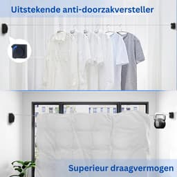 CLVP® Waslijn Uittrekbaar - Wanddroogrek - Wasdraad — thumbnail 3