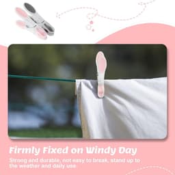 30 stuks Wasknijpers, wasknijpers, voor buiten, kunststof voor strandhanddoek, winddicht, wasknijpers voor handdoeken, dekens, beddengoed, kleding, Huishoudklemmen, wasknijpers, windvaste klemmen, TPR-zachtplastic klemmen, 8,5*1,5*4cm — thumbnail 5