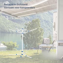 NBAP® Droogmolen met Voet voor Camping & Thuis - Wasrek Staand - Droogrek Inklapbaar - Zilver en Blauw — thumbnail 5