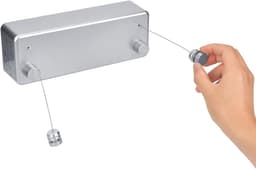 Verstelbare Dubbele Intrekbare Waslijn voor Binnen - Wandgemonteerd Wasrek 4 Meter — thumbnail 5