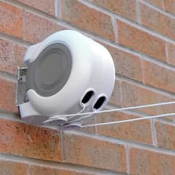 13 meter lange, verdikte telescopische waslijn, draaibaar, winddicht wasrek, 26 meter lang wasdroogrek met dubbele lijn — thumbnail 1
