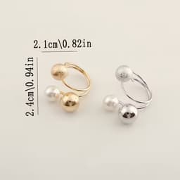 Sjaalklem - Sjaal Klem - Sjaal Ring - Ring - Klem - Sjaal - Goud kleurig - Drie Bolletjes — thumbnail 2