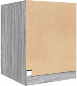 Wasmachinekast - Badkamerkast - Wasmachine opbergen - Dubbele deuren - 71x71.5x91.5cm - Grijs Sonoma — thumbnail 5