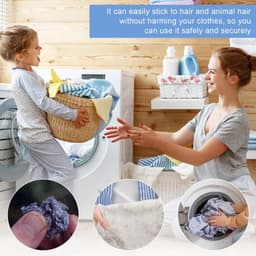 Dierenhaarverwijderaar - wasmachine - 3 stuks - pluisballen - herbruikbare dierenhaarverwijderaar - kattenhaarverwijderaar - haarverwijderaar voor dierenharen - pluisjes - stof en vuil — thumbnail 3