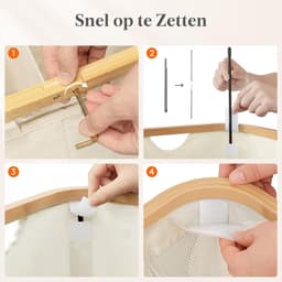 Dailygoods - Grote Wasmand met Deksel en 3 Vakken, 170 Liter — thumbnail 3
