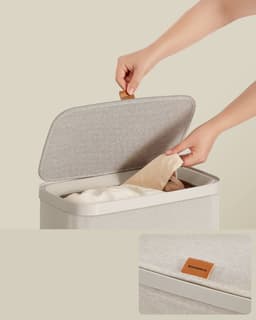 SONGMICS - Wasmand - Wasmand met Deksel en Handgrepen - 65 L Capaciteit - Voor Slaapkamer of Badkamer — thumbnail 5