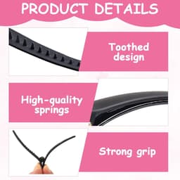 Haarclips Set - Verdelingsklemmen Kappers - Haar Styling Knippen - Duurzaam Groot Bijten - 20 Stuks - Zwart — thumbnail 4