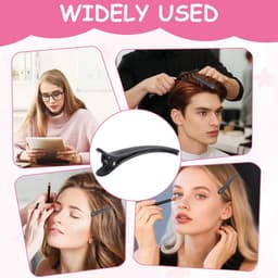Haarclips Set - Verdelingsklemmen Kappers - Haar Styling Knippen - Duurzaam Groot Bijten - 20 Stuks - Zwart — thumbnail 5