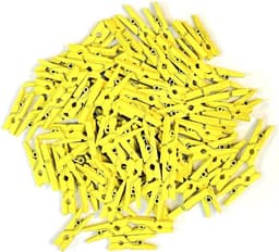 100 Mini Houten Wasknijpers Lichtblauw Klein — thumbnail 4