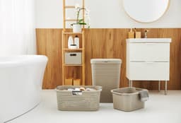 Rotho Country wasmand - set van 2 - 40 ltr - Beige — thumbnail 4