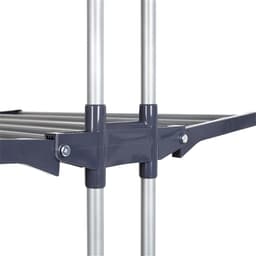 Droogrek met wieltjes - Wasrek toren - Kleding drogen - 4 etages en vleugels - 170 cm hoog - Grijs — thumbnail 2