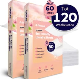 Fressea Wasstrips 120 Wasbeurten - Wasmiddel Strips - Plasticvrij & Vegan Wasmiddeldoekjes (Lentebloesem) — thumbnail 1