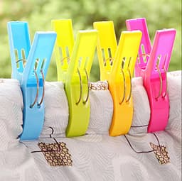 8-pack - Quiltklemmen - Groot winddicht - Plastic wasknijpers - Gemengde kleuren — thumbnail 2