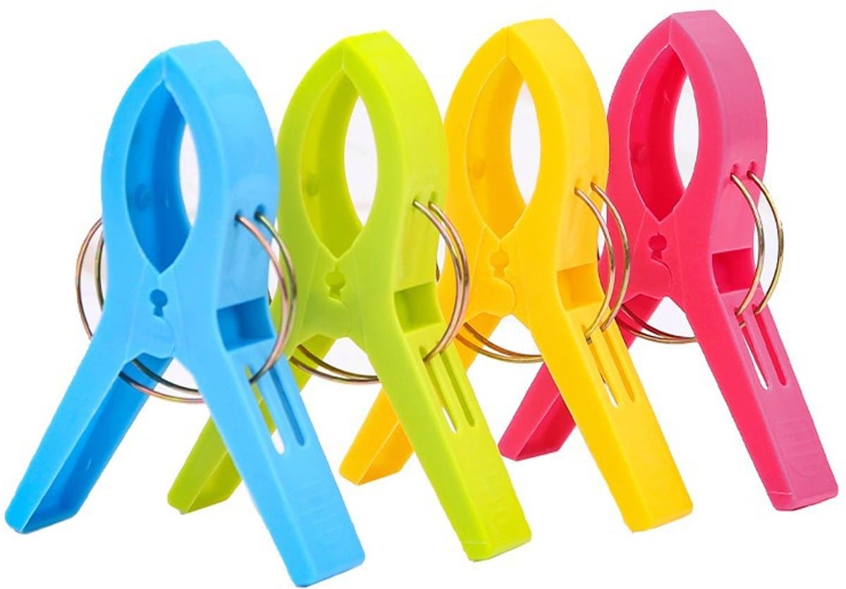 Daity 4x Strandstoel Strandlaken Winddichte Knijpers - Grote Plastic Handdoek Knijpers Winddichte Clips Quilt Wasknijpers Grote Antislip Bevestiging — afbeelding 1
