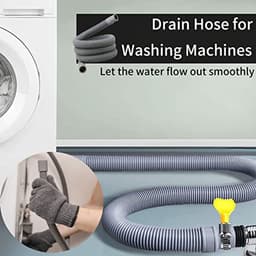 Universele Afvoerslangverlenging voor Vaatwasser en Wasmachine - Inclusief Slangaansluiting en Slangklemmen, 1 tot 7 meter — thumbnail 3