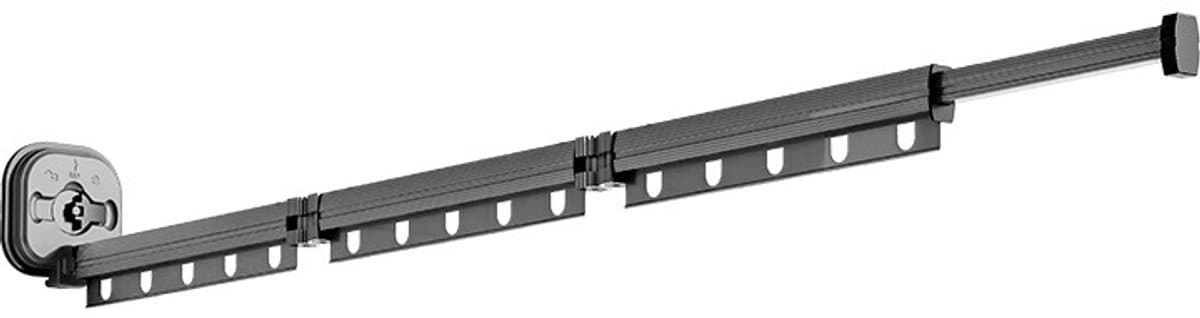 Droogrek - Wanddroogrek - Droogtoren - Droogrek hangend - Opvouwbaar kledingrek - Droogrek voor kleding - Zuignap type - Drievoudige hanger - Verwijderbaar - Geschikt voor thuis op het balkon - Buitenshuis en in de camper — afbeelding 1
