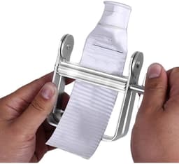EXCITAT Knijper - Metalen knijper - Duurzaam - Geschikt voor tandpasta, verf, zalf - Zilver — thumbnail 2