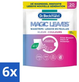 6 x Dr. Beckmann Wasmiddeldoekjes Kleur 20 stuks per verpakking - Wasstrips - Wasmiddel - Gekleurde Was - Frisse Geur - Milieuvriendelijk — thumbnail 1