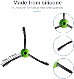 6 stuks reservezijborstels voor iRobot Roomba, J5, J5+, J6, J6+, J7, J7+, J8, J8+, J9, J9+, i3, i4, i5, i5+, i6, i6+, i7, i7+, i8, i8+, e5, e6, 5150, 6198, 7150. 7550 pixels. j & i & e serie — thumbnail 2