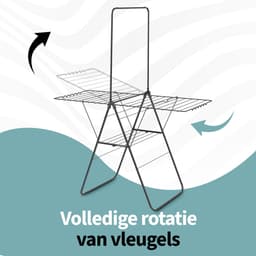 STAUS&BACH Droogrek met stang 25.99m - Inklapbaar Wasrek - Staal - Mat zwart - Aeriq Flex — thumbnail 5