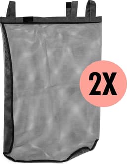 Wasmand 140 liter met deksel en bamboe frame | 2 vakken en uitneembare waszakken | Opvouwbare en stijlvolle oplossing voor wasgoed — thumbnail 5