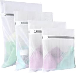 Wasnetten Set 4 Stuks - Extra Grote Reis Waszakken met Rits - Beschermende Zakken voor BH's en Babykleding - Ideaal voor Reizen en Thuisgebruik — thumbnail 1