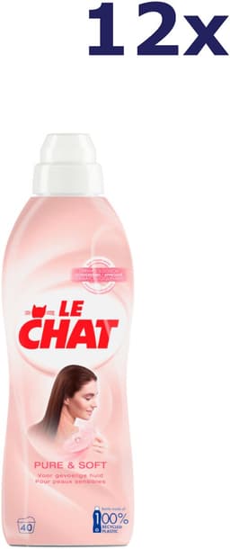 Le Chat Wasverzachter - Pure & Soft - 40 Wasbeurten - 12 x 880 ml - Voordeelverpakking — thumbnail 4