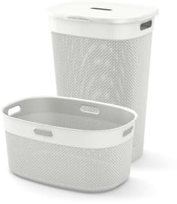 Curver Filo Wasmand met deksel 55L + Wasmand 45L - Wit — thumbnail 1