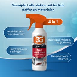 3x 3G Professioneel Vlekreiniger 500 ml - Vlekverwijderaar - Vlekverwijderaar Kleding - Vlekken Reiniger - Textiel Reiniger - Tapijtreiniger - Hardnekkige Vlekken - 3-Pack — thumbnail 5