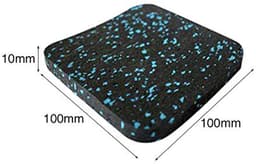Schokabsorberende Loopband Mat - 6 Stuks Vloer Pads voor Anti-Vibratie en Geluidsisolatie — thumbnail 4