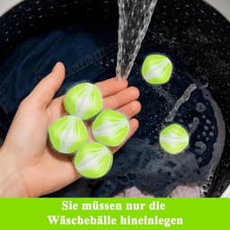 SnelShoppen - Tierhaarentferner Wasmachine, Lint Ball voor Wasmachine, 12 Stuks 3.5 cm Blauw, Hoge Efficiëntie Tegen Dierlijke Haren en Pluis, Vermind — thumbnail 2