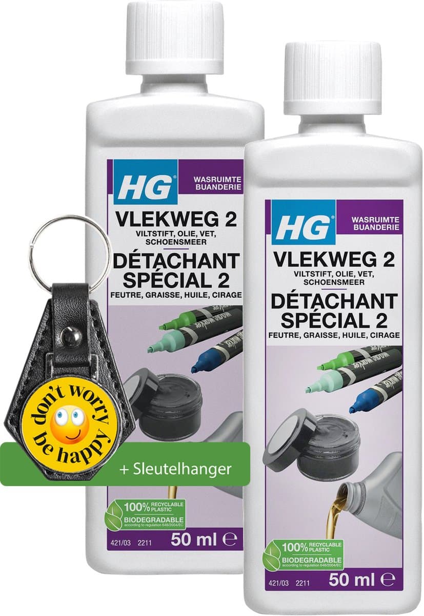 HG Vlekweg 2 - Viltstift - Olie - Vet - Schoensmeer - Inclusief sleutelhanger — afbeelding 1