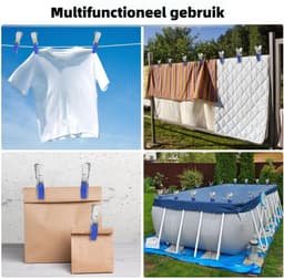 6-clips roestvrijstalen droogklemmen voor kleding - grote droogklemmen voor quiltkleding - winddichte kledinghangers voor huishoudelijk gebruik — thumbnail 4