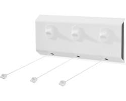 Leifheit wanddroogrek Rollfix triple 150 longline - 15 m drooglengte - ophangbaar - wit — afbeelding 1
