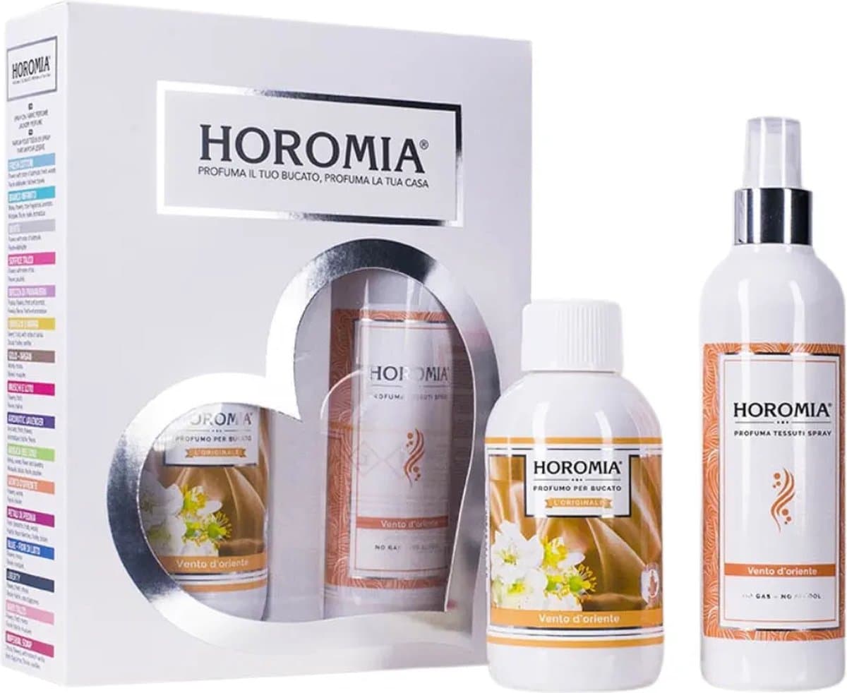 Horomia Geschenkset Vento d´Oriente - Wasparfum & Textielspray - Geur bij de Was - Wasgeurtje - Parfum bij de Was - Parfum voor de Was - Geurbooster — afbeelding 1