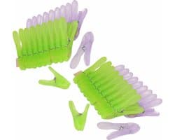 PlasticForte Wasknijpers - 60x stuks - XXL size - 8,5 cm - kunststof - metalen veer