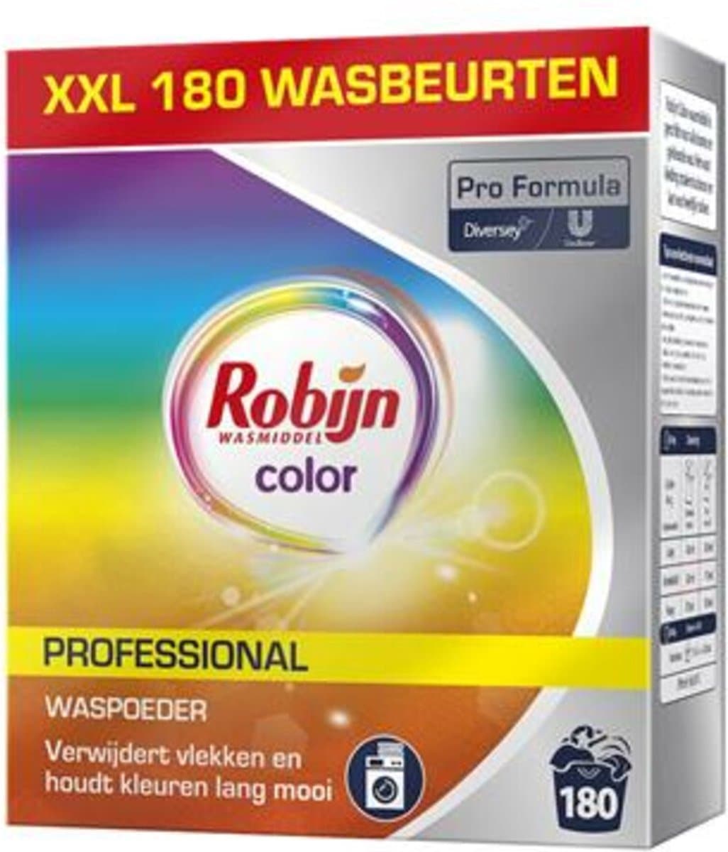 Robijn Professional Wasmiddel Poeder Gekleurde Was 180 Wasbeurten Pro Formula 8 kg — afbeelding 1