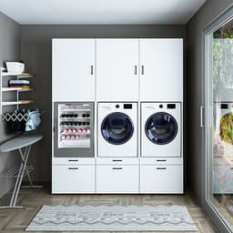 Roomart SERIE 2 Wasmachine Ombouwkast 201x240 cm - voor 3 Apparaten - Wit — thumbnail 1