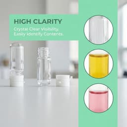 10 stuks reiscontainers, 2 ml transparant, lekvrij, lege aromatherapie-flesjes, kleine flesjes om te vullen, reisflessen voor make-up-remover en vochtinbrengende crèmes — thumbnail 4